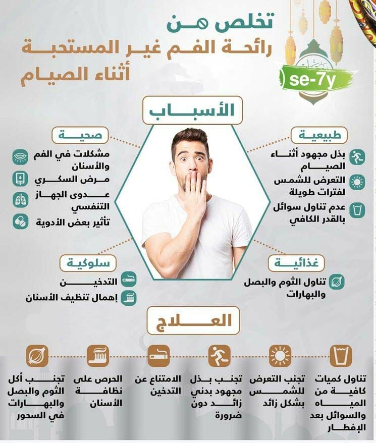 التخلص من رائحة الفم في رمضان